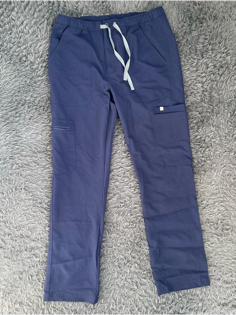 Men Size Medium Figs Navy Blue Scrub Cargo Pants